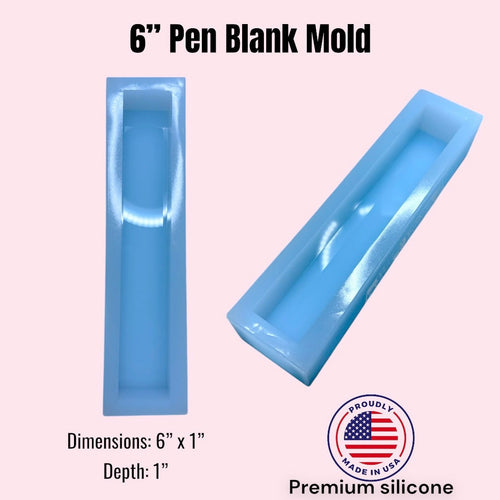 6” Woodturning Pen Blank Silicone Mold
