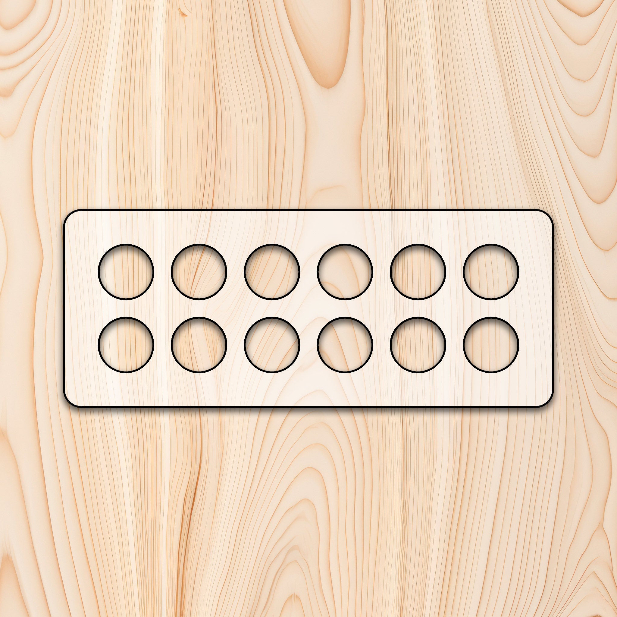 12 Count Egg Tray Acrylic Router Template – Epoxy Forms Co