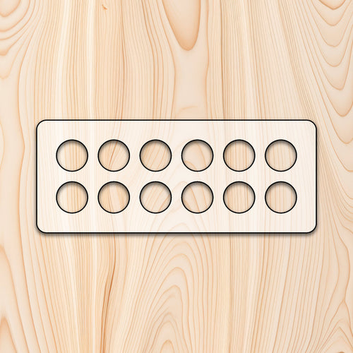 12 Count Egg Tray Acrylic Router Template