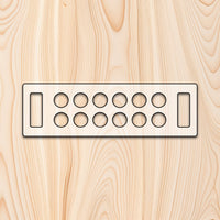 12 Count Egg Tray with 2 Handholds Router Template Acrylic