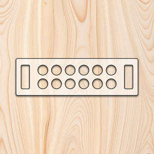 12 Count Egg Tray with 2 Handholds Router Template