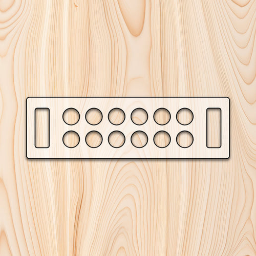 12 Count Egg Tray with 2 Handholds - Acrylic Router Template
