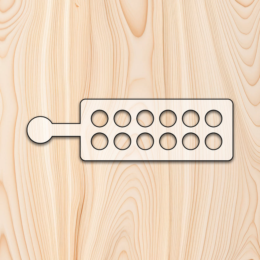 12 Count Egg Tray with Handle Router Template Acrylic