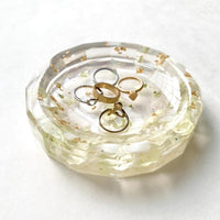 Round Faceted Trinket Dish Mold