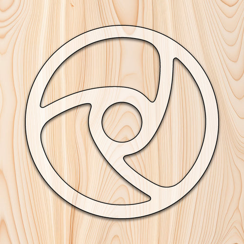 3 Spoke Circle Tray Acrylic Router Template