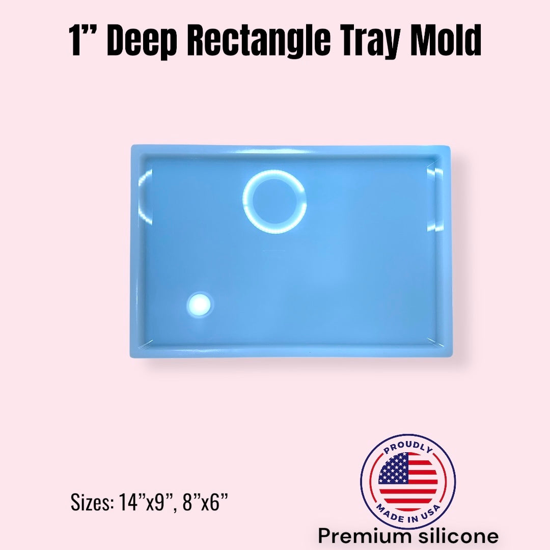 1” Deep Rectangle Tray Mold – Epoxy Forms Co