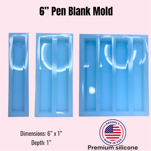 6” Woodturning Pen Blank Silicone Mold