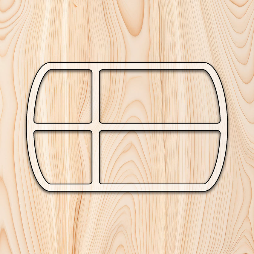 4 Offset Rectangle Tray Router Template Acrylic
