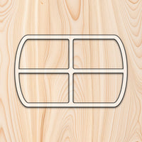 4 Rectangle Tray Router Template Acrylic