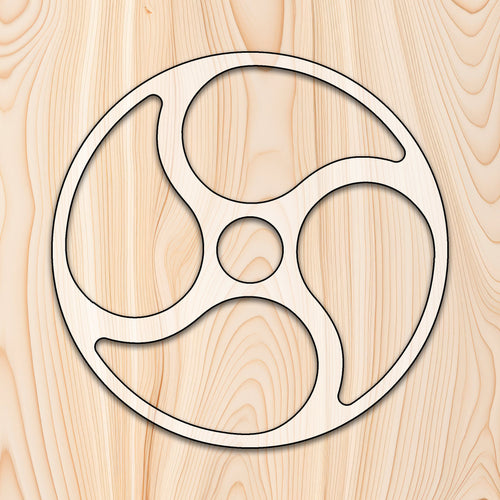 4 Spoke Circle Tray Acrylic Router Template