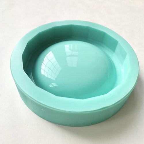 Round Faceted Trinket Dish Mold Trinket Dish