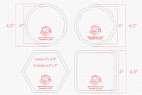 Coaster Router Template Kit - 4 Piece