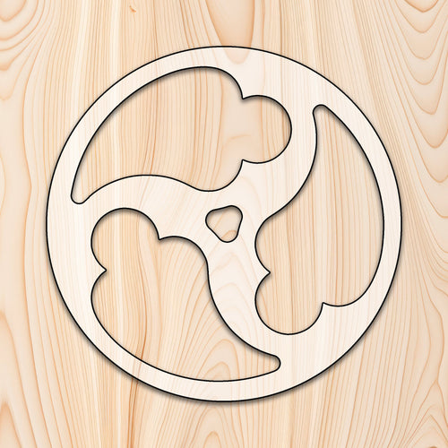 Decorative Round 4 Pocket Tray Acrylic Router Template