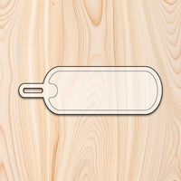 Elongated Rounded Serving Tray or Board Template Acrylic