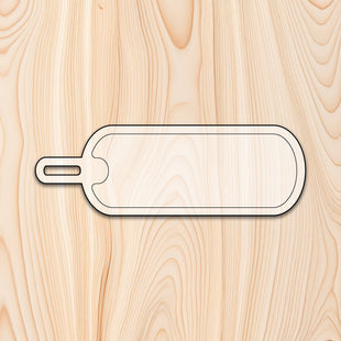 Elongated Rounded Serving Tray or Board Template