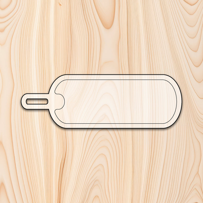 Elongated Rounded Serving Tray or Board Template Acrylic