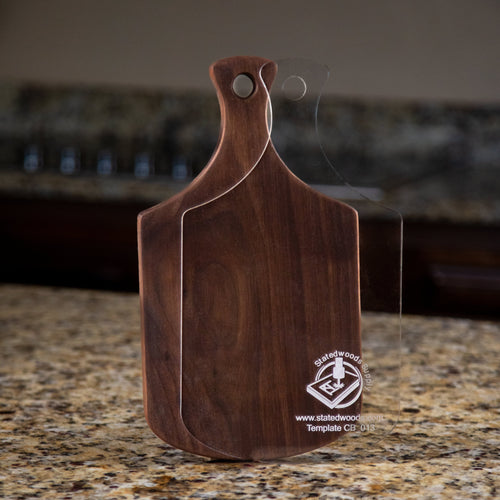 Bottle Neck Style Cutting Board or Charcuterie Board Router Template Acrylic