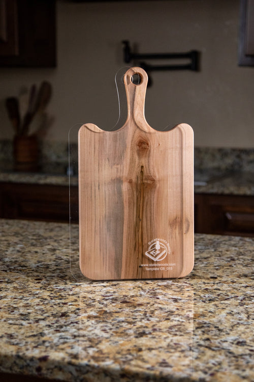 Drip Handle Cutting Board or Charcuterie Board Router Template Acrylic