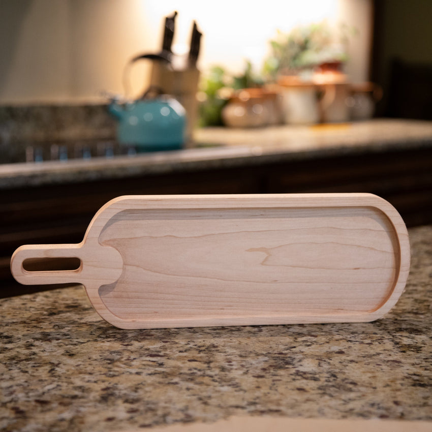 Elongated Rounded Serving Tray or Board Template Acrylic