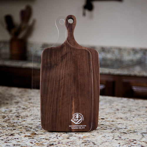 Paddle Style Cutting Board or Charcuterie Board Router Template Acrylic