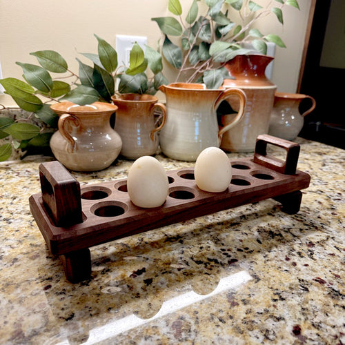12 Count Egg Tray with 2 Handholds - Acrylic Router Template Acrylic