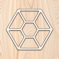 Hexagon 7 Recessed Pocket Tray Router Template Acrylic