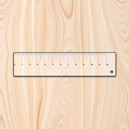 12" Clear Acrylic Measuring Ruler