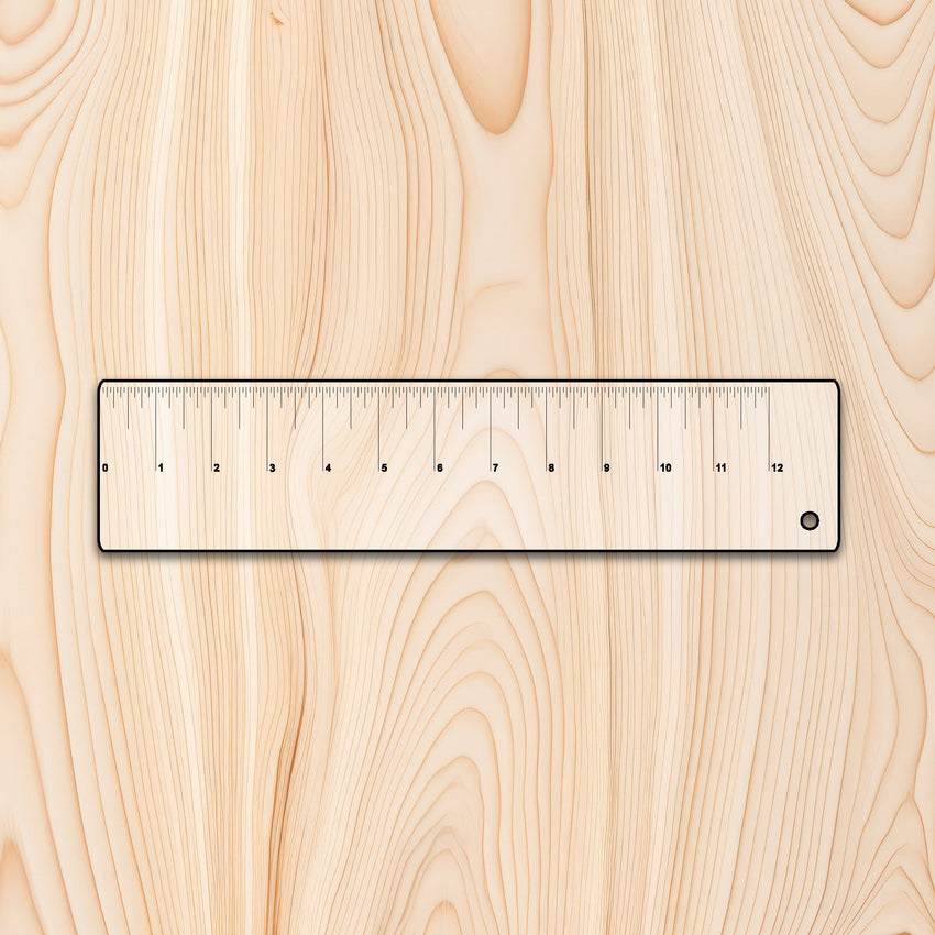 12" Clear Acrylic Measuring Ruler