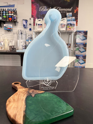 Natural Shaped Charcuterie Board Silicone Epoxy Resin Mold Kit with Acrylic Template