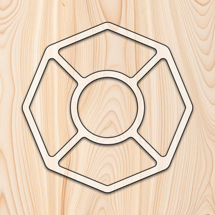 Octagon 5 Recessed Pocket Tray Router Template