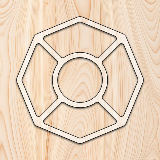 Octagon 5 Recessed Pocket Tray Router Template