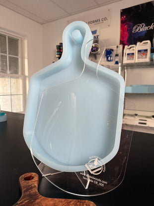 Pizza Peel Style Silicone Epoxy Mold with Acrylic Template