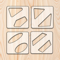 Recessed Handle Cutting Board or Charcuterie Board Router Template Kit (4 Piece Template Kit) Acrylic
