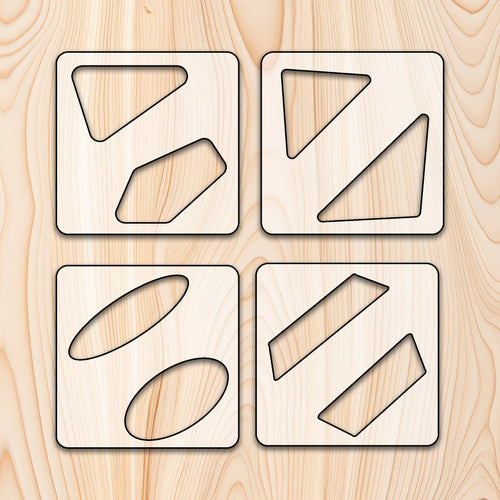 Recessed Handle Cutting Board or Charcuterie Board Router Template Kit (4 Piece Template Kit)