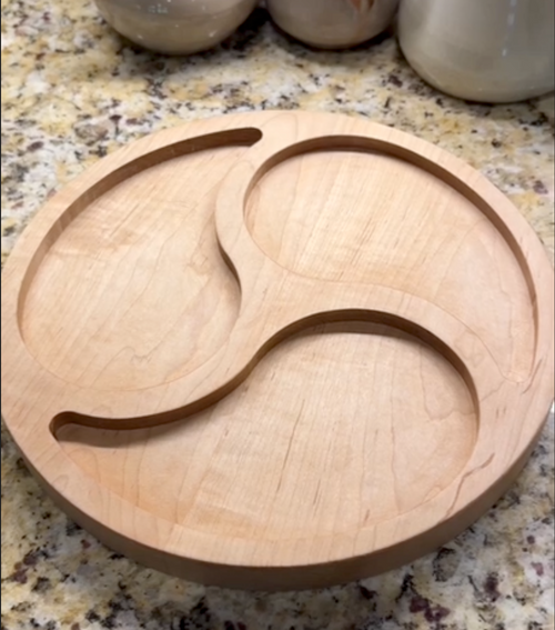 Round 3 Teardrop Pocket Tray Acrylic Router Template Acrylic