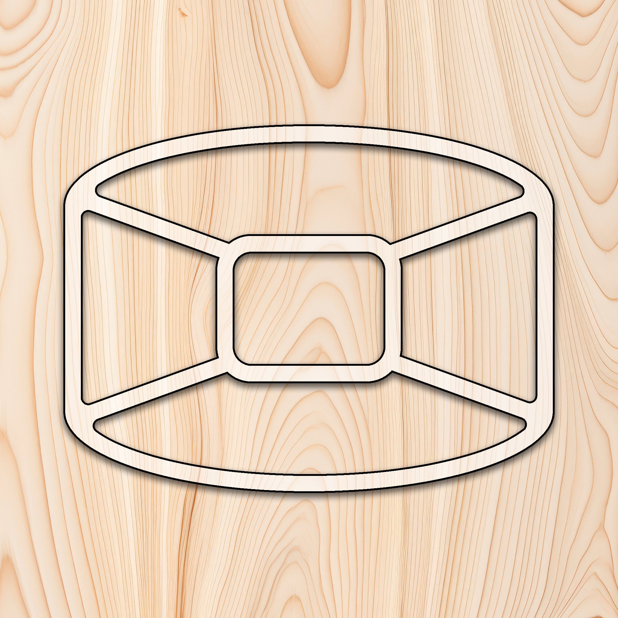 Rounded Rectangle 5 Recessed Pocket Tray Acrylic Router Template ...