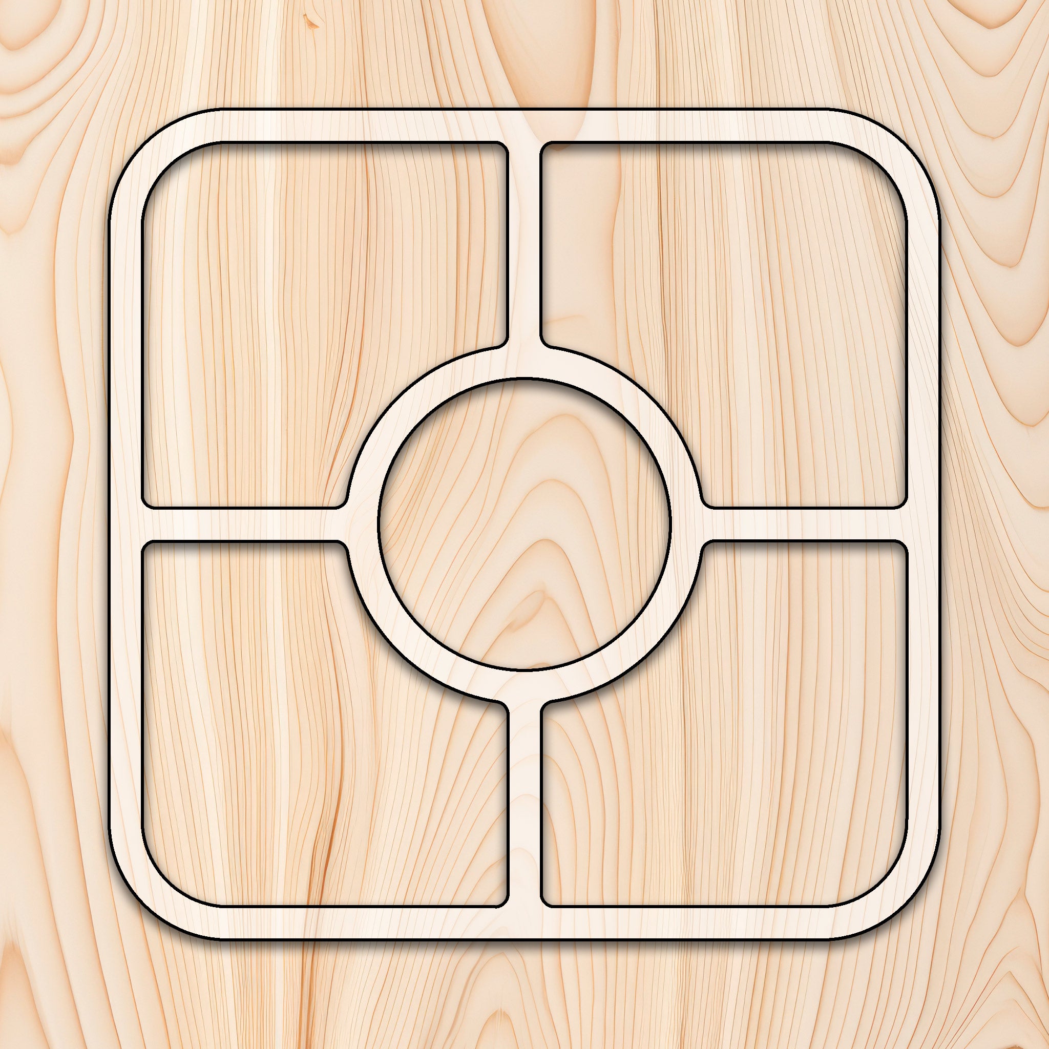 Square 5 Pocket Tray Acrylic Router Template – Epoxy Forms Co