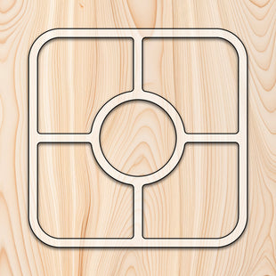 Square 5 Pocket Tray Router Template
