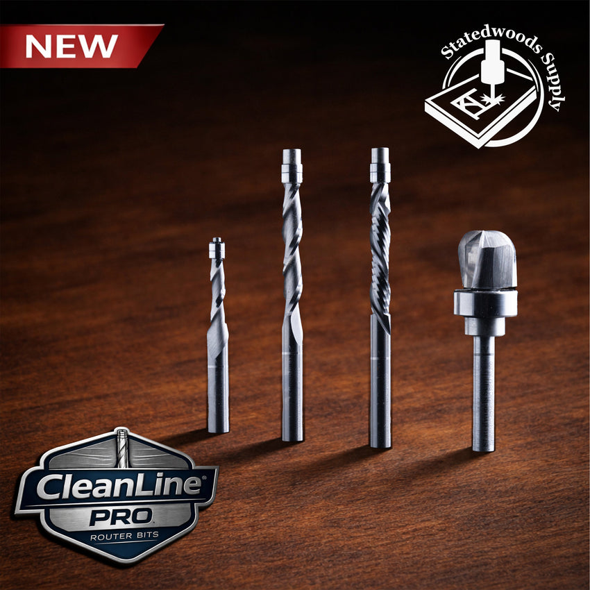 CleanLine Pro 1/4" Up-Cut Spiral Flush Trim Router Bit