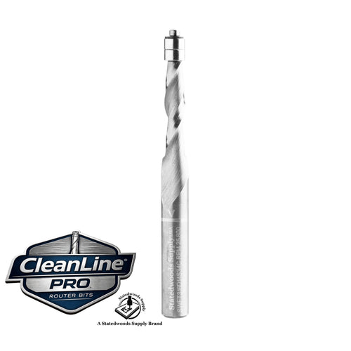 CleanLine Pro 3/16" Up-Cut Carbide Micro Bearing Flush Trim Router Bit