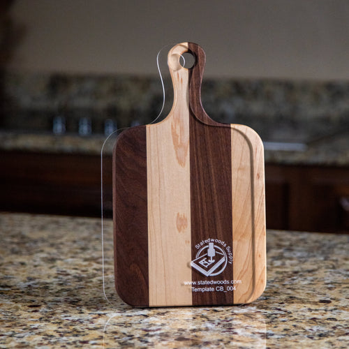 Traditional Rounded Edge Cutting Board or Charcuterie Board Router Template Acrylic