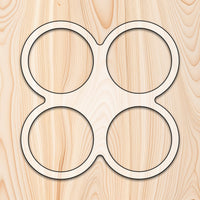 4 circle Tray Router Template