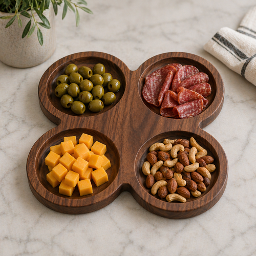 4 circle Tray Acrylic Router Template
