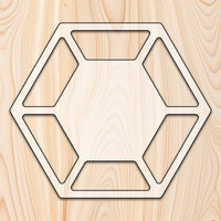 Hexagon 6 Recessed Pocket Tray Router Template