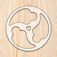 Decorative Round 4 Pocket Tray Router Template