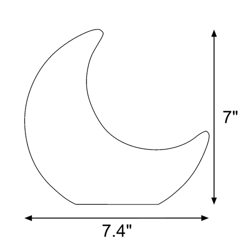 Standing crescent moon block mold Deep mold
