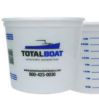 White container with 'Total Boat' branding and measurement markings on a white background