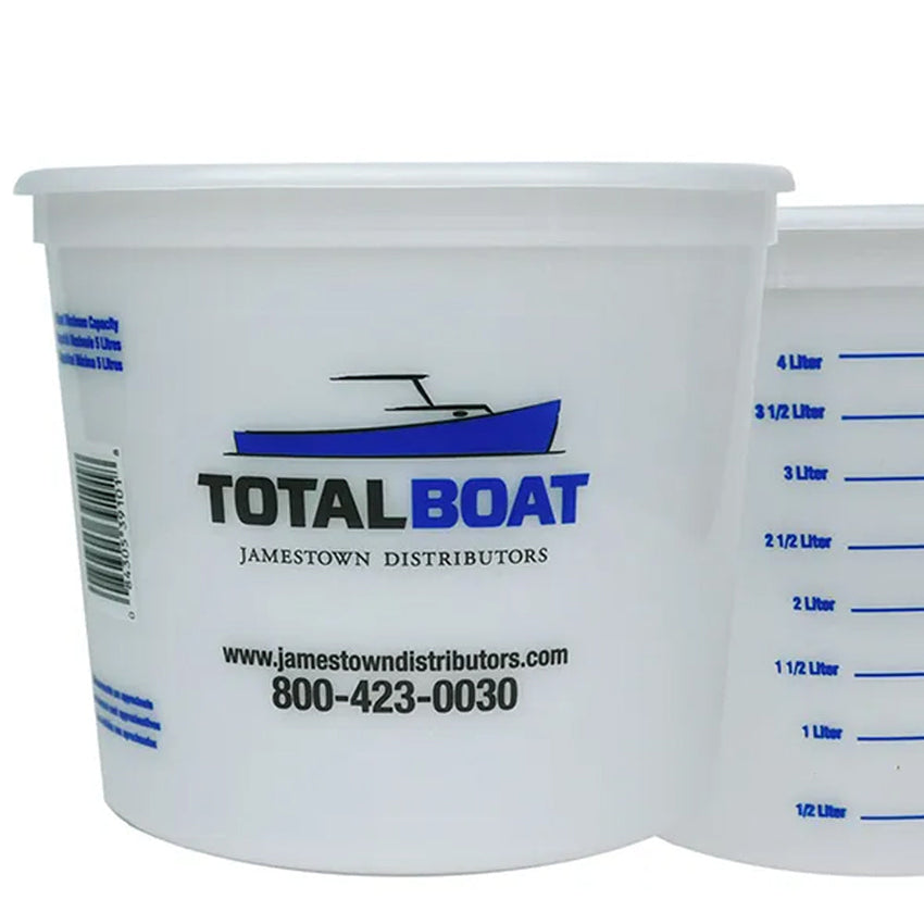 White container with 'Total Boat' branding and measurement markings on a white background