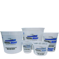 Set of Total Boat branded plastic containers on a white background