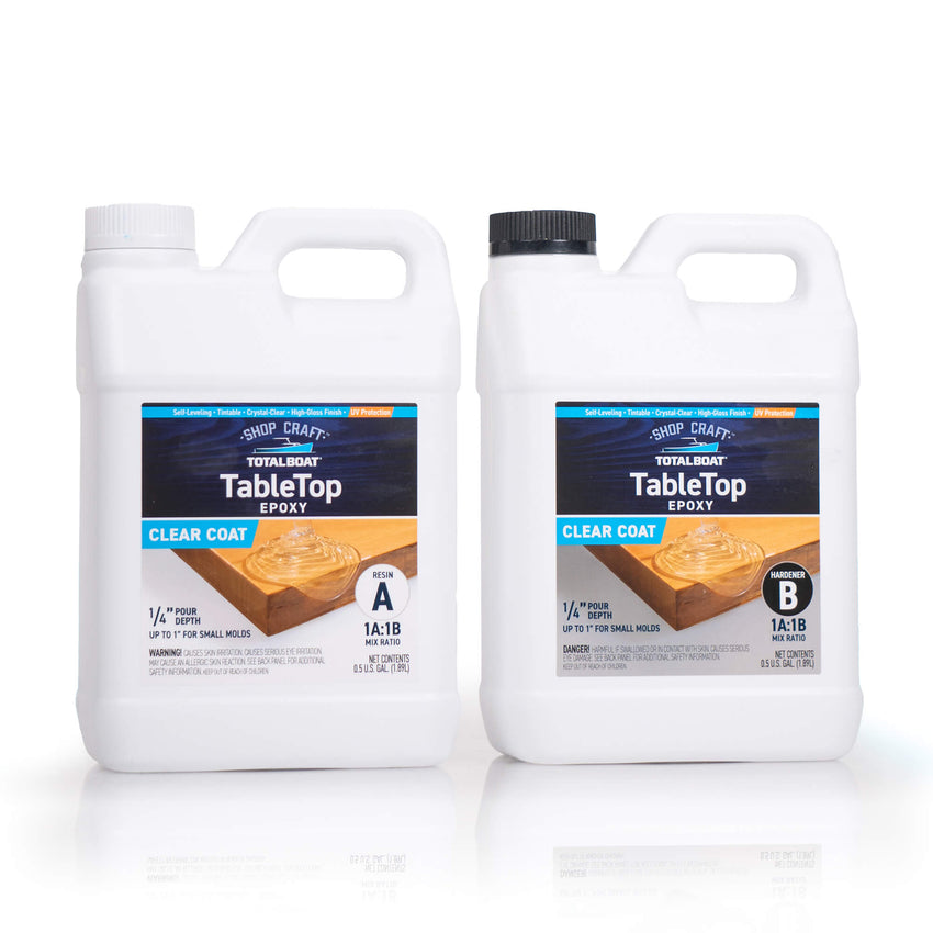 1:1 Table Top Epoxy used for Resin projects, woodworking, epoxy countertops, furniture finishes.